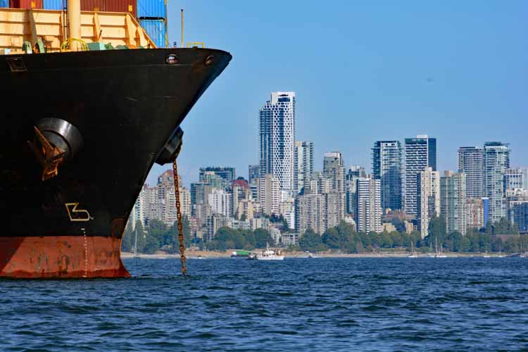 vancouver skyline with shp